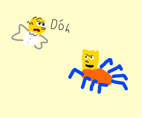 Bart Simpson Butterfly Drawception