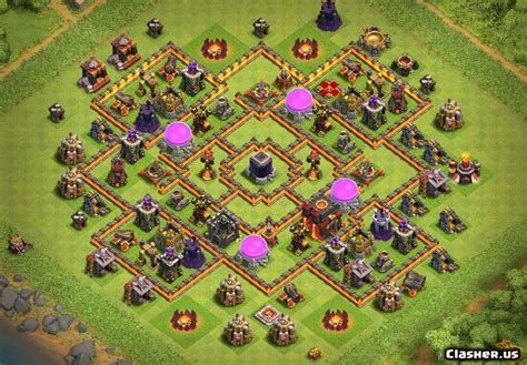 As the premise of this strategy is to find a dead base with outside. Copy Base Town Hall 10 TH10 Dark Elixir Protection Base ...