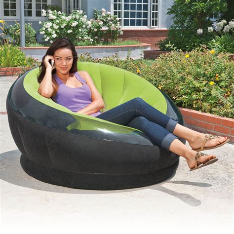 Intex Empire Inflatable Blow Up Lounge Dorm Camping Chair For Adults