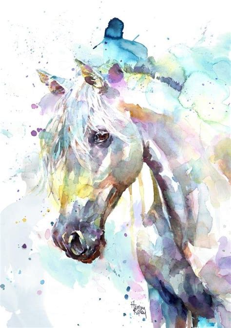 Beautiful Horse Watercolor Painting Print By Slaveika Etsy Artofit