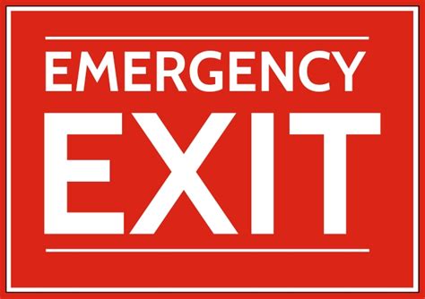 Emergency Exit Sign Board Template Postermywall