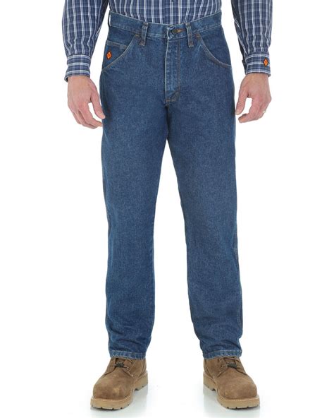 Wrangler Mens Flame Resistant Relaxed Fit Work Jeans Country Outfitter