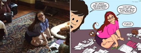 Dad Surprises Daughter Each Day With Cartoon Of Herself