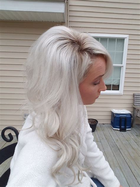 White Blonde Platinum Smudge Root Shadow Root Platinum Regrowth No