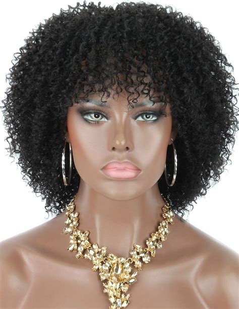 Kalyss Synthetic Short Afro Kinky Curly Wigs For Black Women