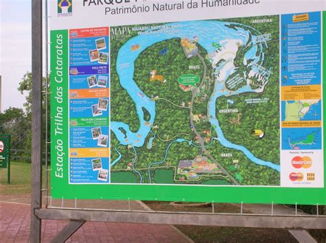 Map Of Iguazu Falls Map Of Iguazu Falls From The