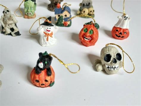 Lot Of 12 Miniature Halloween Ornaments Ad Ad Lotminiature