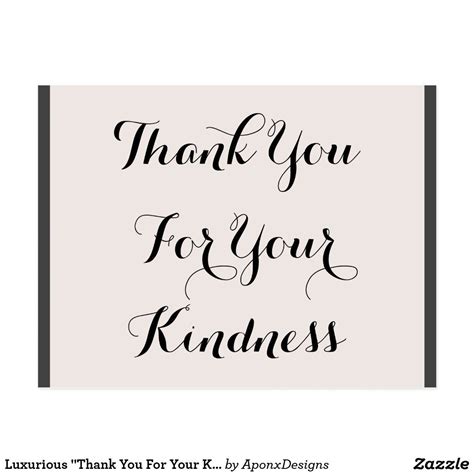 Luxurious Thank You For Your Kindness Postcard Wall
