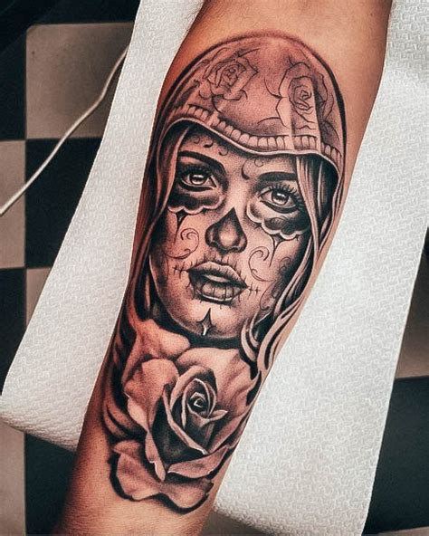 Top 100 Best Day Of The Dead Tattoos For Women Día De Muertos Design