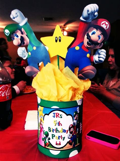 Super Mario Party Centerpiece Mario Birthday Party Mario Bros Party