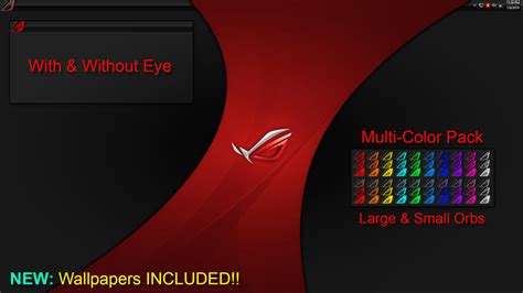 Asus Rog Eye Startisback Orb Pack For Windows 10 Skinpack Customize