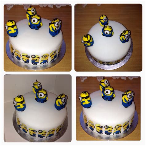 For this cake i used 20cm (7.87 inches) round cake tins and trimmed them down to 16cm (6.3 inches). Final design for minions cake | Cake, Desserts, Baking