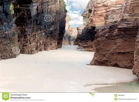 Beach Of Cathedrals Galicia Spain Royalty Free Stock