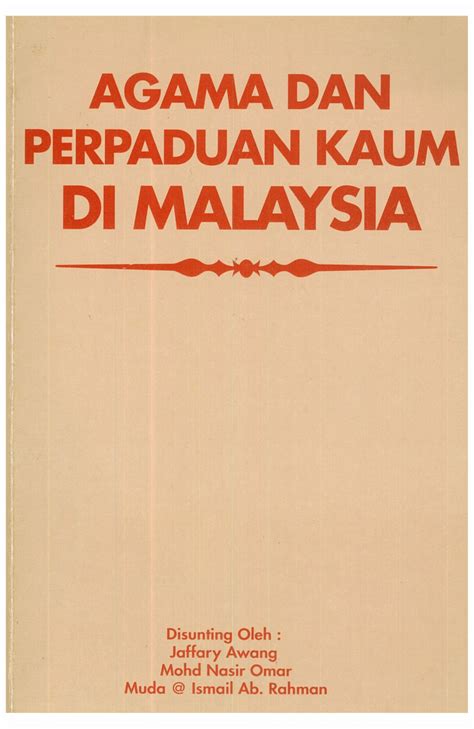 Institut terjemahan & buku malaysia. (PDF) Agama dan Perpaduan Kaum Di Malaysia
