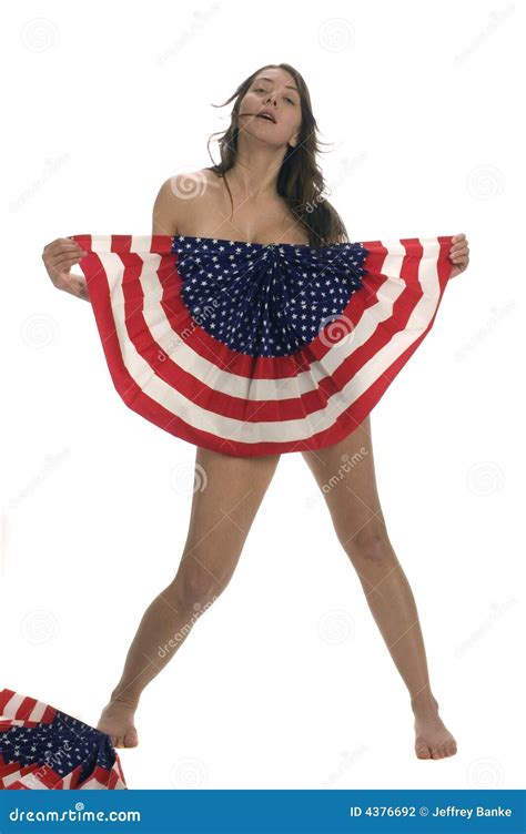 Naked American Patriot With Flag Stock Photo Image Of Patriot American