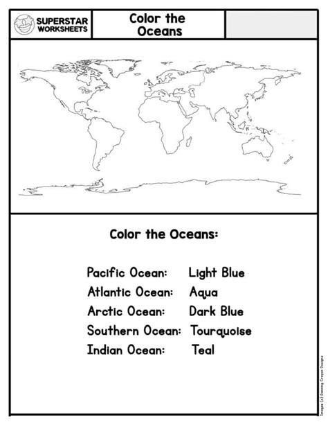 Seven Continents And Oceans Worksheets Superstar Worksheets