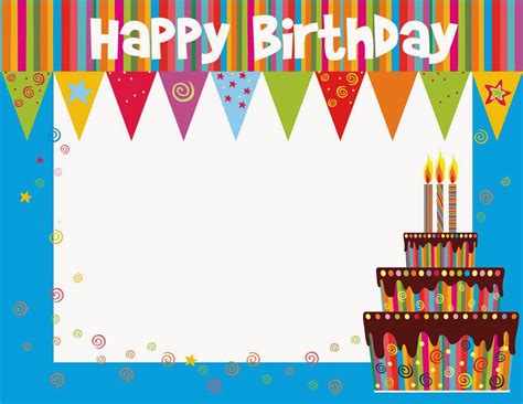 Free Birthday Card Templates Templatelab Paper Party Supplies Paper Happy Birthday Card
