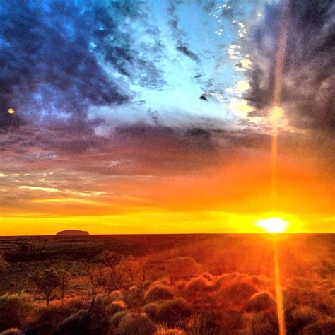 Early Morning Sunrise Photo Of Uluru Australia