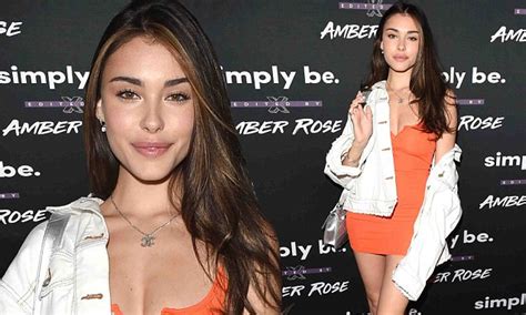 Madison Beer 19 Flashes Cleavage And Flaunts Her Legs In Tiny Orange