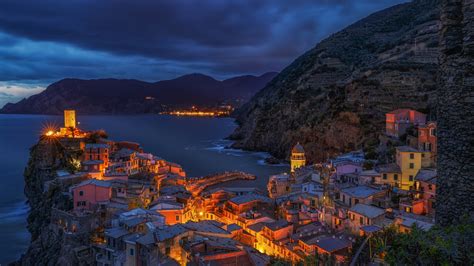 Wallpaper Architecture Old Building Vernazza Italy Village Cliff