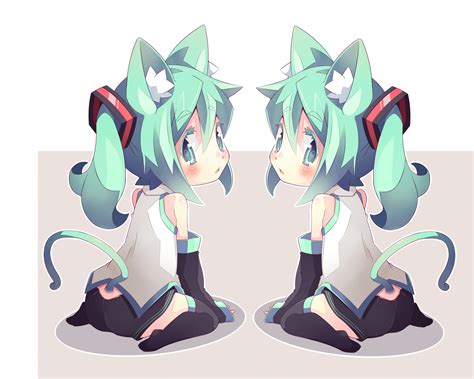 Animal Ears Catgirl Hatsune Miku Shiitake Mm0820 Tail Vocaloid