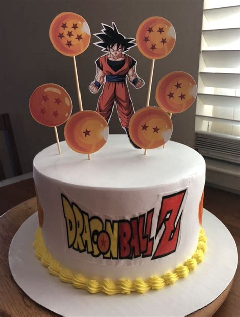 10 cakes are given out to users on their account anniversary. Dragón ball Z CAKE (With images) | Anime cake, Cake decorating designs, Cake decorating