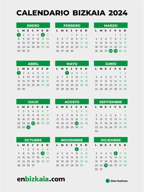 Este Es El Calendario Laboral De Bizkaia Para El Año 2024