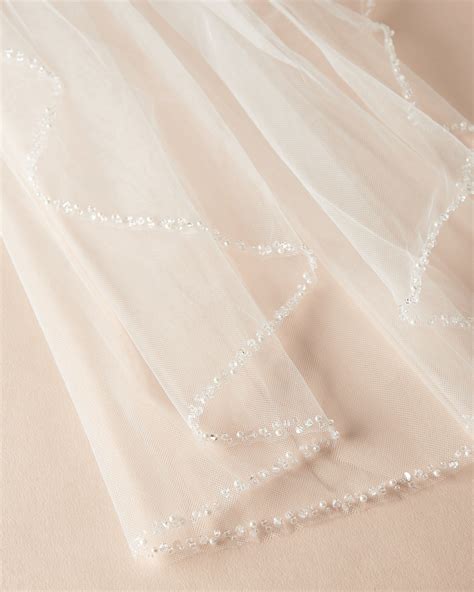 Pearl Wedding Veil Crystal Bridal Veil Beaded Veil Ivory Etsy