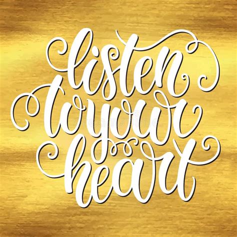 Listen To Your Heart Hand Lettering Doodle Background Inspiration