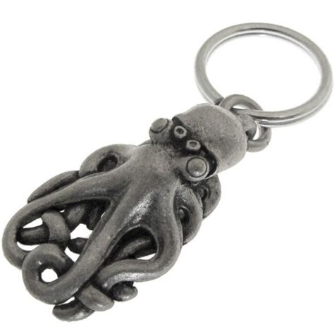 Octopus Keychain Cephalopod Keychain Octopus Jewelry Etsy Octopus