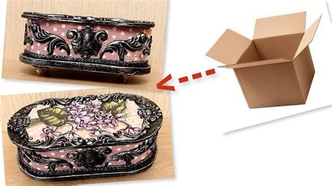 Diy Beautiful Jewelry Box Idea Home Decor Ideascardboard Craft Diy