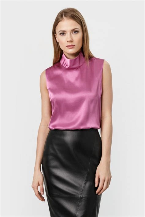 Silk And Satin Photo Black Leather Skirts Leather Pencil Skirt