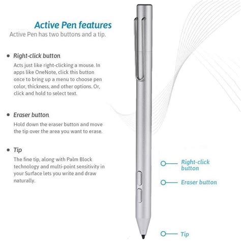 Buy Surface Pen Aluminum Alloy Stylus Pens Active Styli Touchscreen Pen