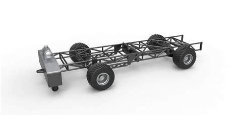 Chassis Of 4wd Pulling Truck 125 3d Print Model By Cosplayitemsrock
