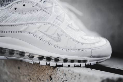 The Nike Air Max 98 Triple White Is A Really Clean Pair •