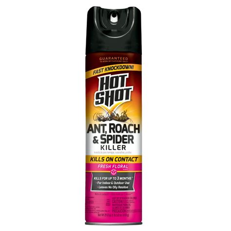 Hot Shot Fresh Floral Scent Ant Roach And Spider Killer Spray 2187 Oz