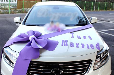 Buy wedding car decorations and get the best deals at the lowest prices on ebay! Wedding car Decorations kit Big Ribbons Purple bows Letter ...