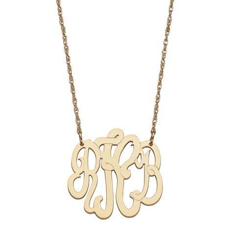 14k Yellow Gold 3 Initial Monogram Necklace Small 24941 Limoges