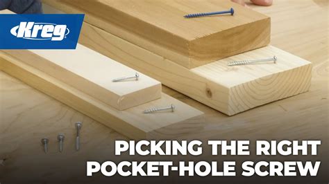 Kreg® 300 Series Pocket Hole Jigs Choose The Right Pocket Hole Screw