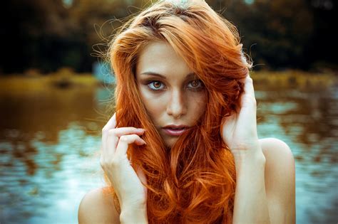 Wallpaper Face Women Redhead Model Nose Rings Long Hair Skin Victoria Ryzhevolosaya