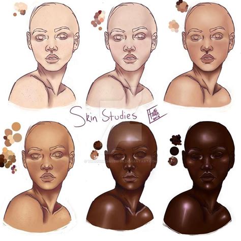 Skin Tone Study By Thedivinemissm On Deviantart Skin Drawing Art