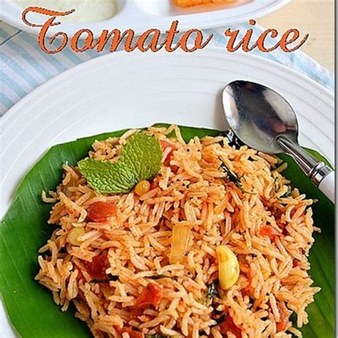 Tomato Rice Recipe Thakkali Sadam Lunch Box Recipes Chitras Food Book