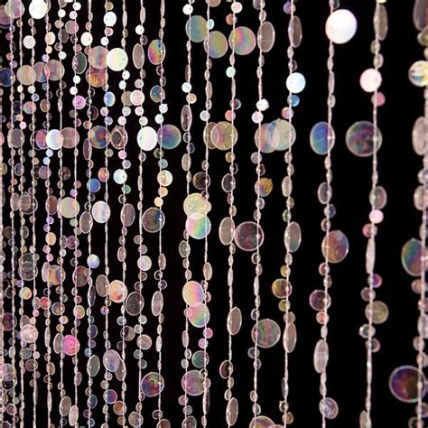 6ft Crystal Iridescent Champagne Bubble Curtain Strands Of Delicate