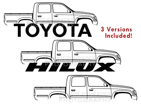 Truck Svg Eps Png  Toyota Hilux Svg Illustration Truck Svg Etsy