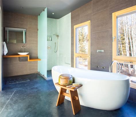 17 Concrete Bathroom Floor Designs Ideas Design Trends Premium