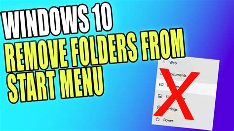 Remove Folders From Windows 10 Start Menu Tutorial Choose Which
