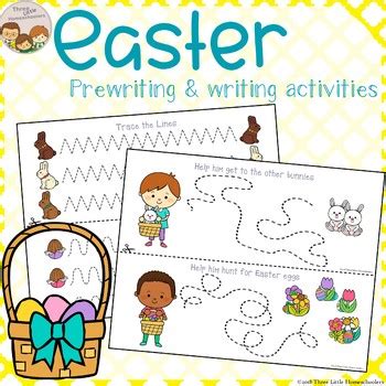 These easter writing activities for eyfs will provide your children with the opportunity to write simple sentences about easter. Easter Tracing - Prewriting & Writing Center Activities | TpT