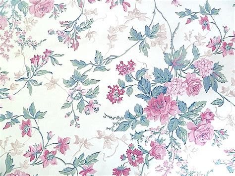 Cottage Floral Vintage Wallpaper Pink Green Beige Ha4062 Drs