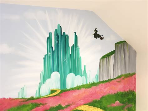 Wizard Of Oz Playroom Mural Yellow Brick Road Dorothy Wall Mural