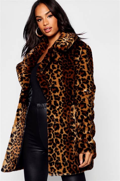 Tall Faux Fur Leopard Print Coat Leopard Print Faux Fur Coat Leopard Print Coat Leopard